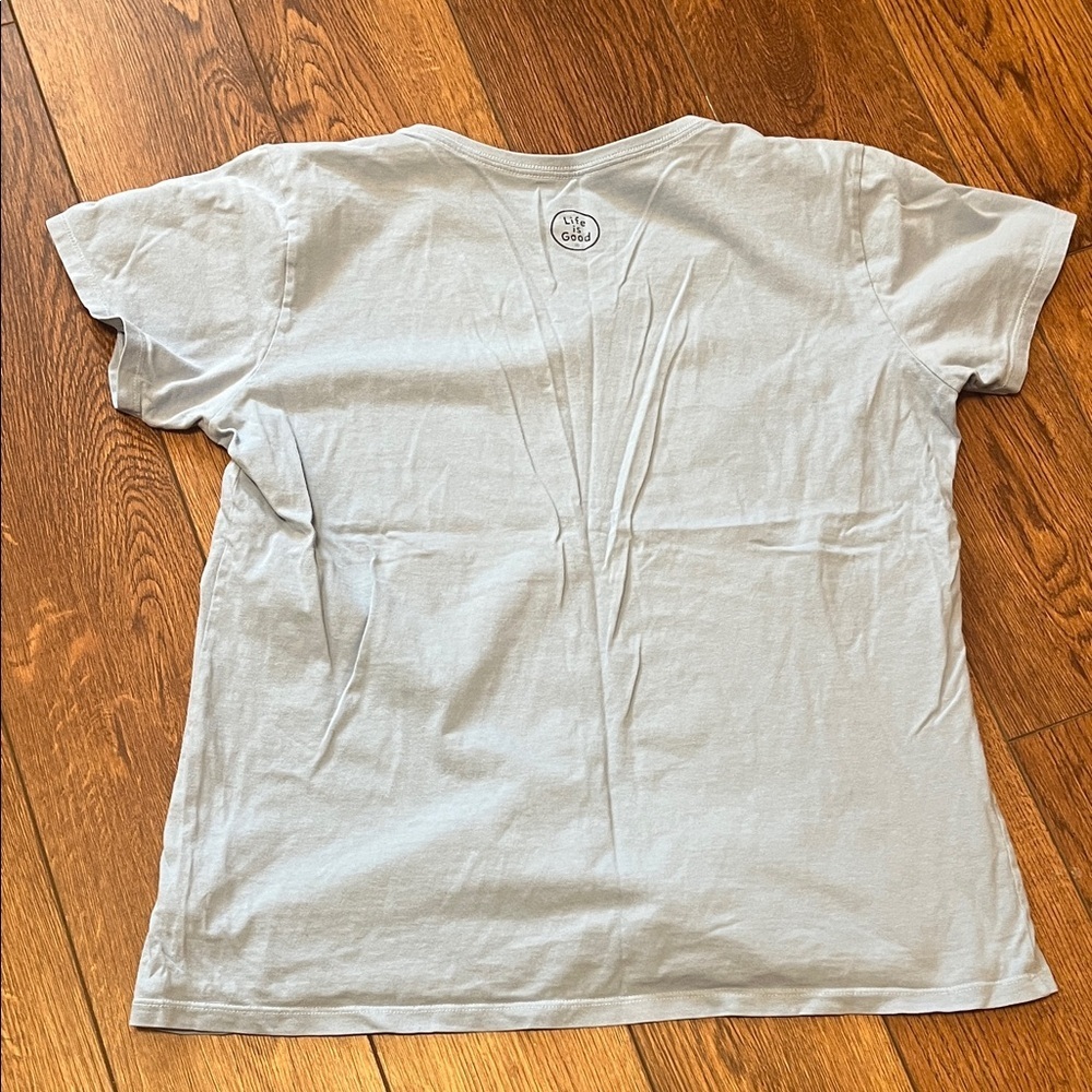 Life is Good Blue Graphic Dog Days T-Shirt Large - Picture 5 of 5